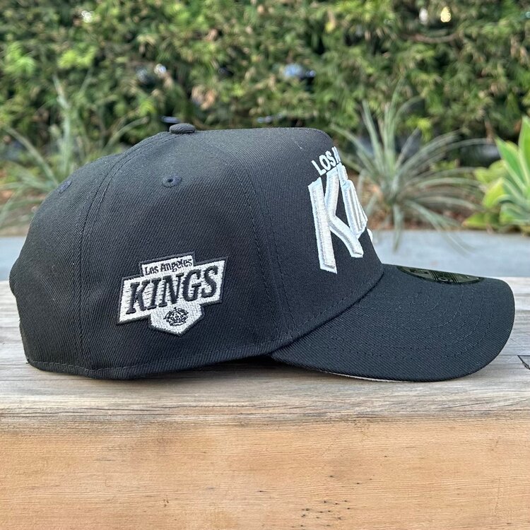 New Era LA Kings Black Metallic Silver Script Chevron SP 940 A-Frame