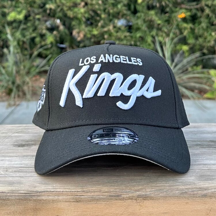 New Era LA Kings Black White Script Chevron SP 940 A-Frame