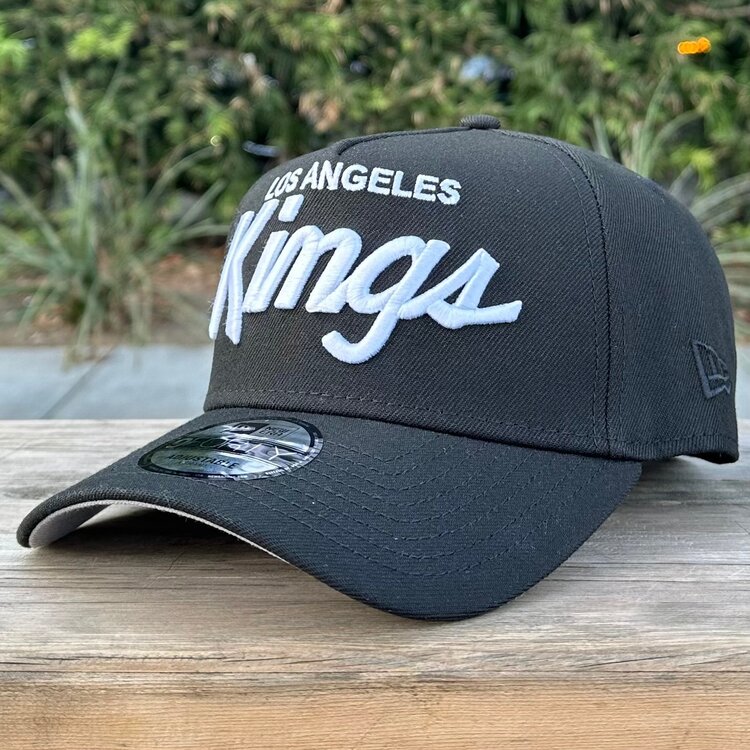 New Era LA Kings Black White Script Chevron SP 940 A-Frame