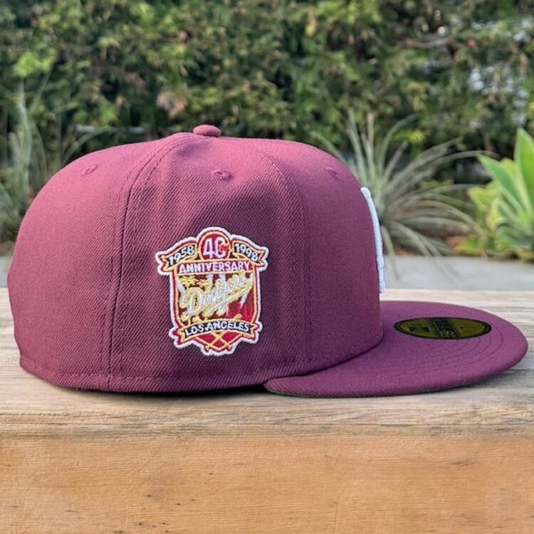New Era LA Maroon 40th Anniversary Green UV