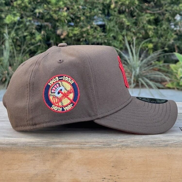 New Era NY Brown Metallic Red 50th Anniv Red UV 940 A-Frame