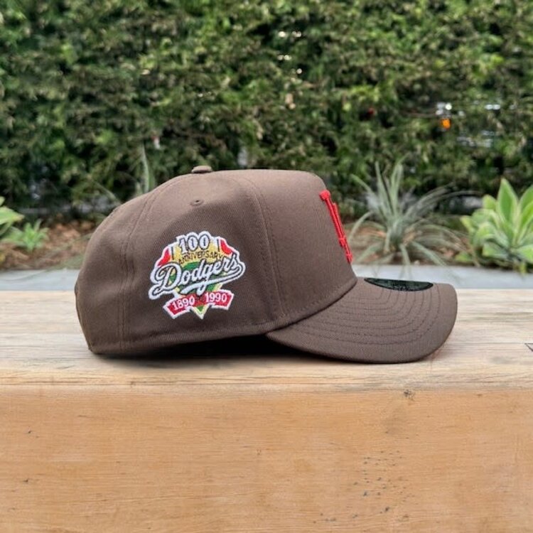 New Era LA Brown Metallic Red 100th Anniv Red UV 940 A-Frame