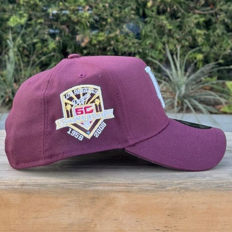 New Era LA Maroon 50th Anniversary Sky Blue UV 940 A-Frame