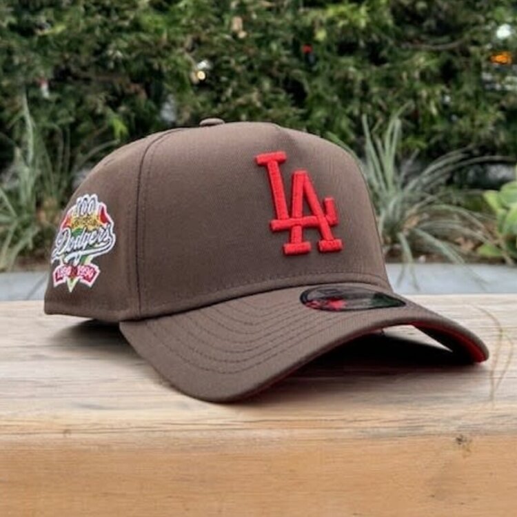 New Era LA Brown Metallic Red 100th Anniv Red UV 940 A-Frame