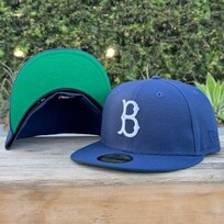 New Era Brooklyn Dodgers "B" Light Navy Green UV