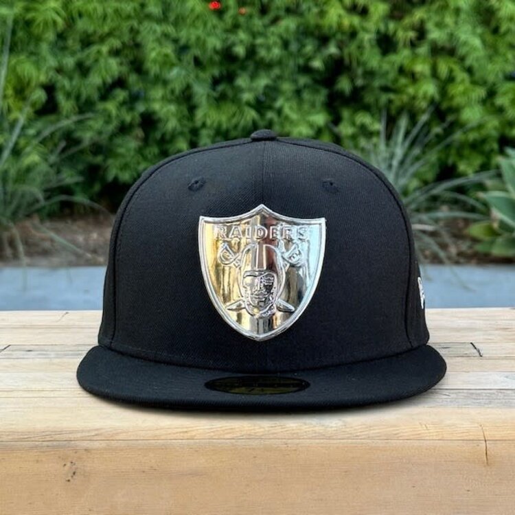 New Era Raiders Black Silver Metal Fitted