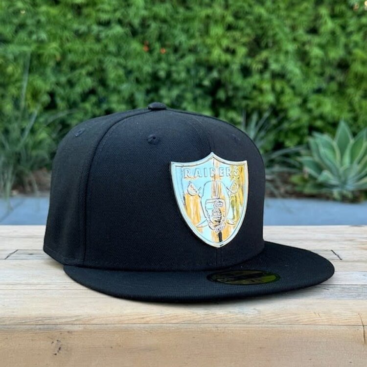 New Era Raiders Black Silver Metal Fitted