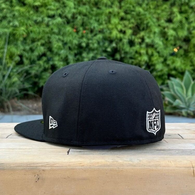 New Era Raiders Black Silver Metal Fitted