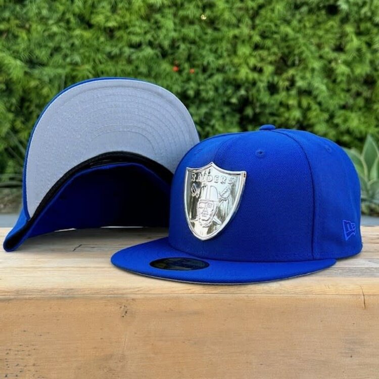 New Era Raiders Royal Silver Metal Fitted