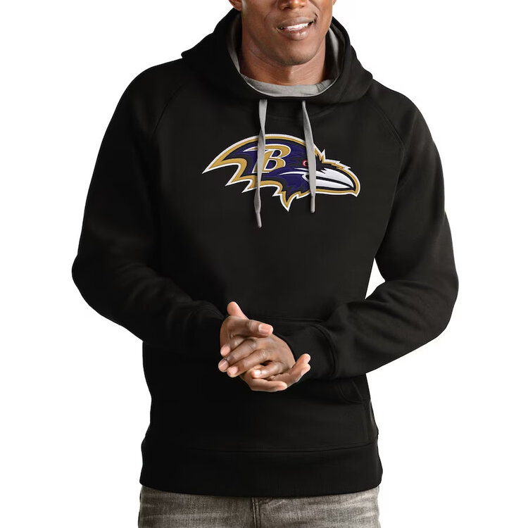 Antigua Baltimore Ravens Victory P/O Hood Black