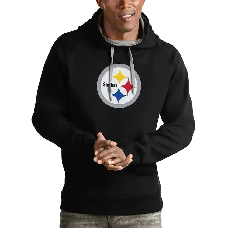 Antigua Pittsburgh Steelers Victory P/O Hood Black