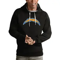 Antigua Los Angeles Chargers Victory P/O Hood Black