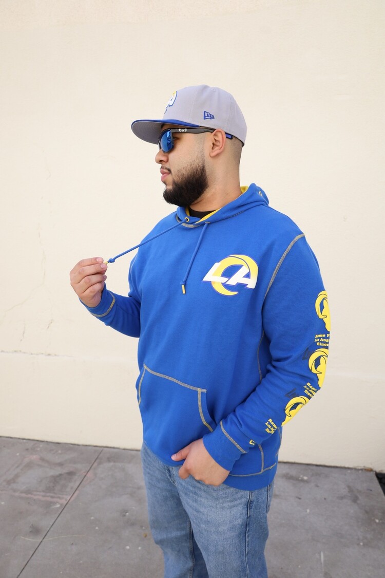 New Era Rams M NE Team Split Hoodie Royal