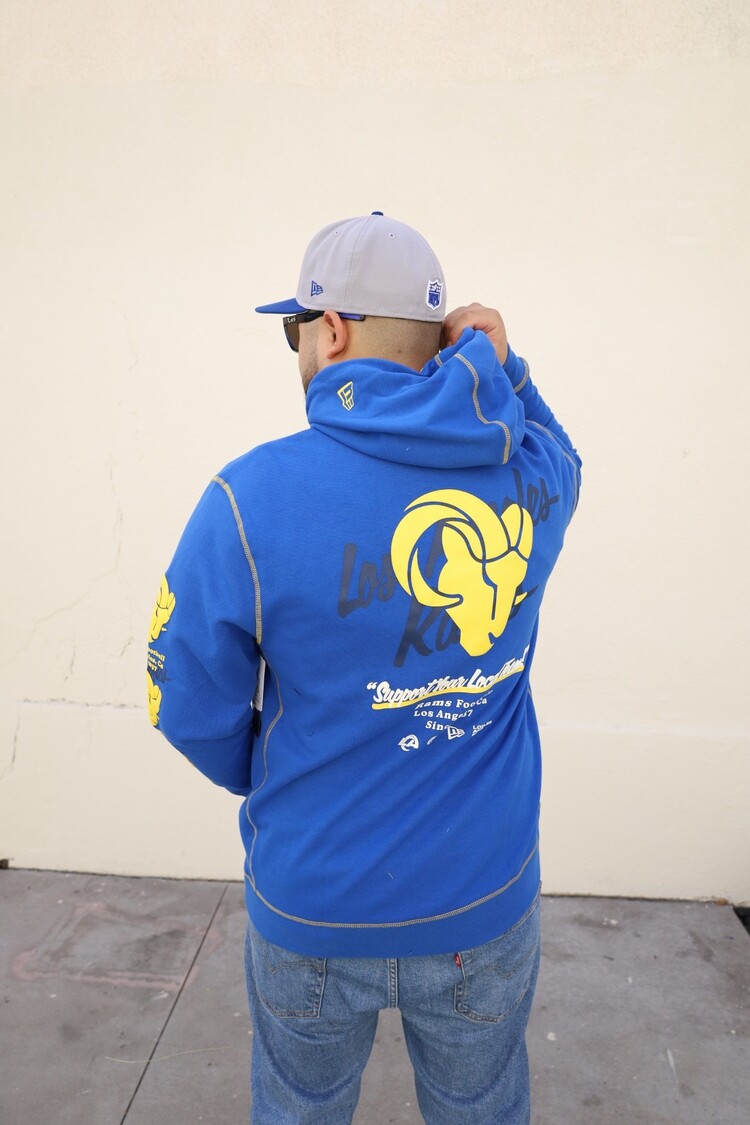 New Era Rams M NE Team Split Hoodie Royal