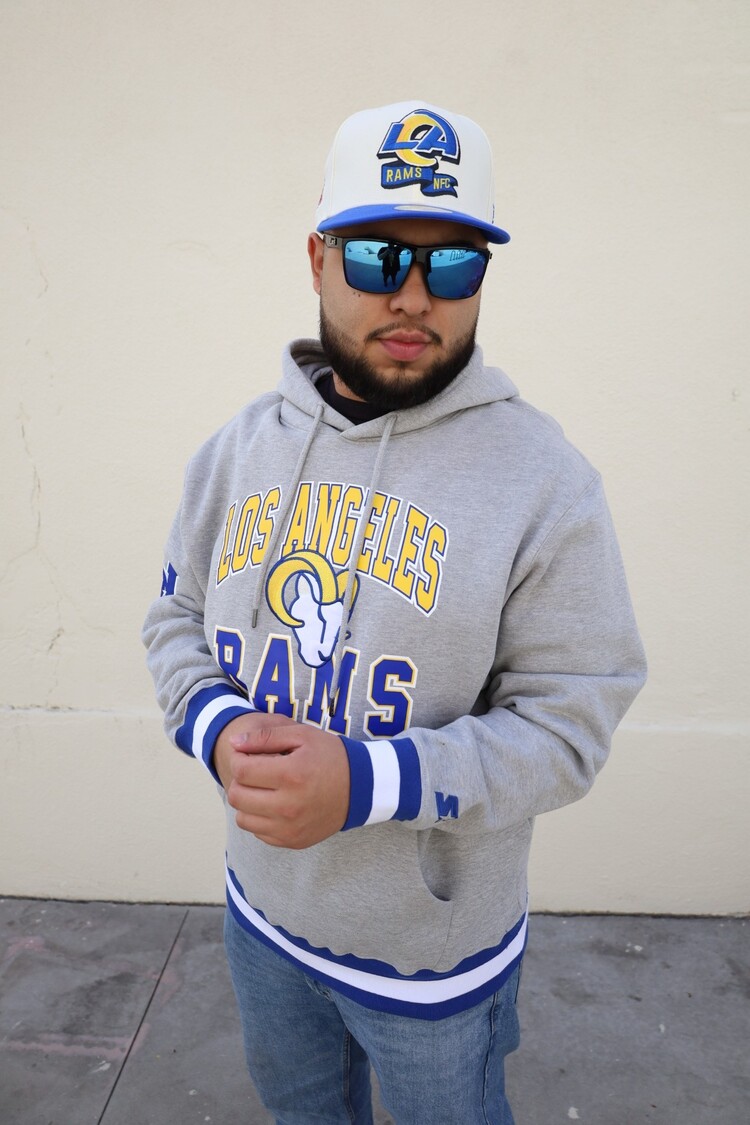 Starter Rams M Starter Snap Fleece Pullover Hoodie