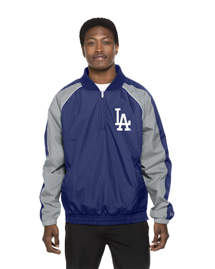 New Era LA Dodgers Men's NE 1/4-Zip Pullover Windbreaker Royal/Gray