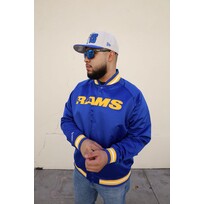 Mitchell and Ness LA Rams M&N Lightweight Satin Jacket Royal