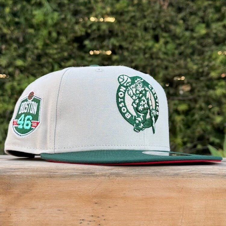 New Era Celtics Stone/Dark Green Est. 1946 SP Red UV 950 Snapback