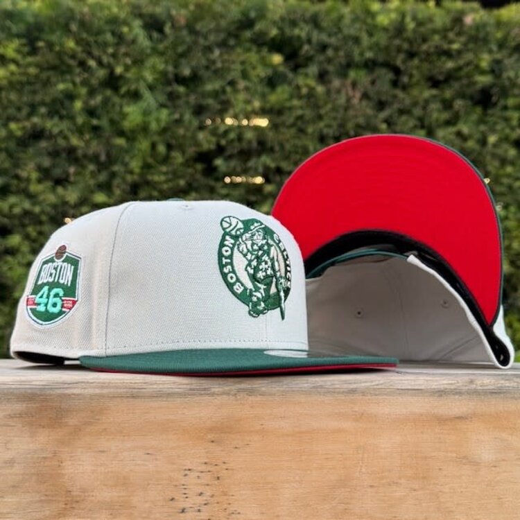 New Era Celtics Stone/Dark Green Est. 1946 SP Red UV 950 Snapback