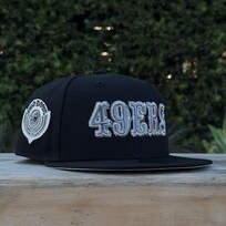 New Era 49ers Retro Black Gray Metallic Pro Bowl 950 Snapback