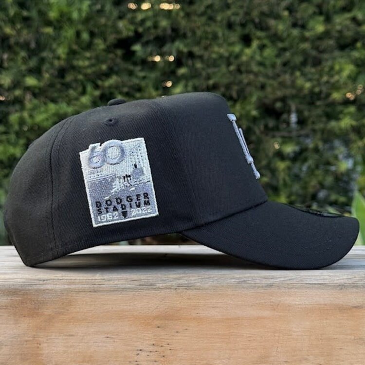 New Era LA Black Gray Metallic 60th Stadium Anniversary 940 A-Frame