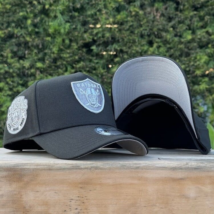 New Era Raiders Black Gray Metallic Super Bowl Champions 940 A-Frame