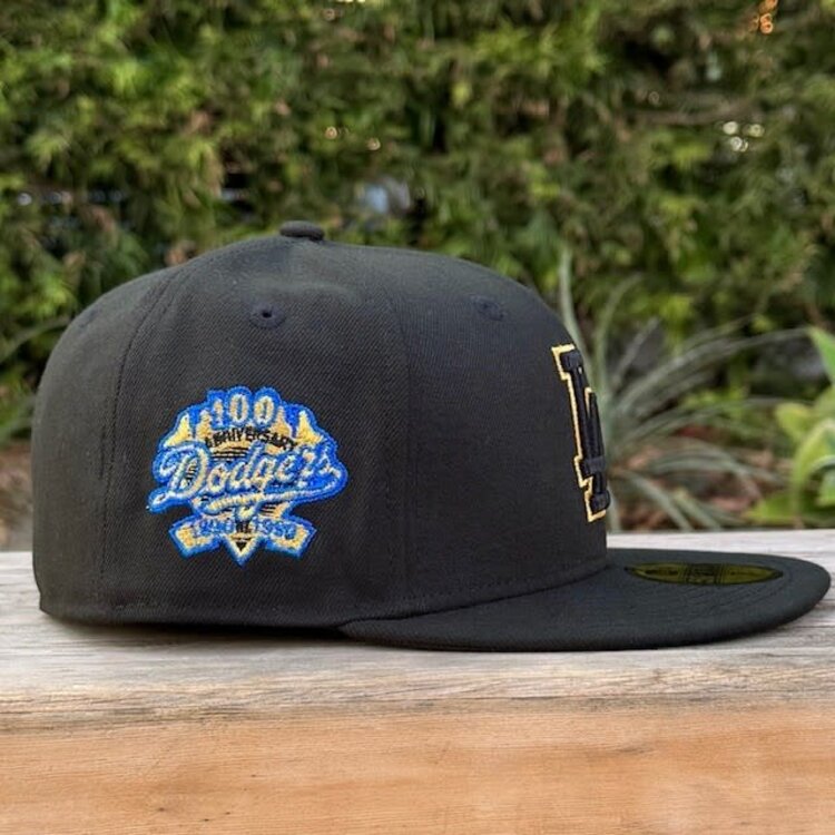 New Era LA Black Metallic Gold Outline 100th Anniv