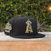 New Era Angels Black Metallic Gold 2002 WS Champions