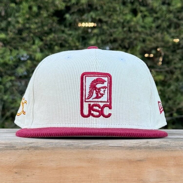 New Era USC Vintage Logo Cord Ivory/Cardinal 950