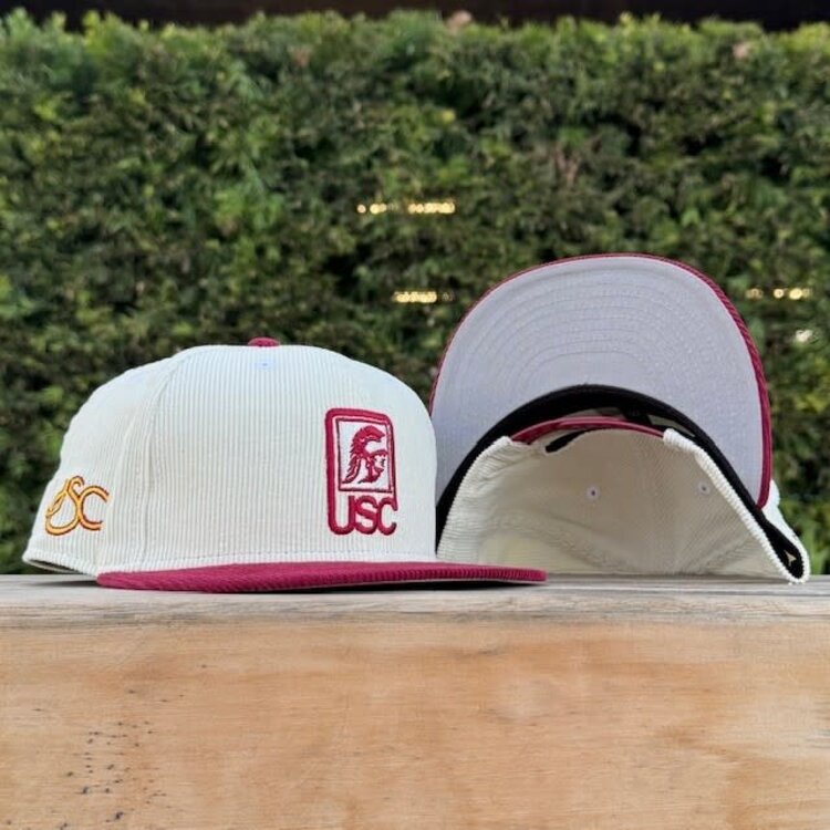 New Era USC Vintage Logo Cord Ivory/Cardinal 950