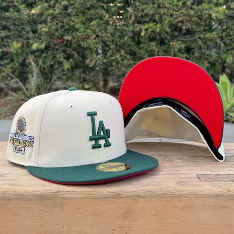New Era LA Ivory/Dark Green 2024 WS Champs Trophy Red UV