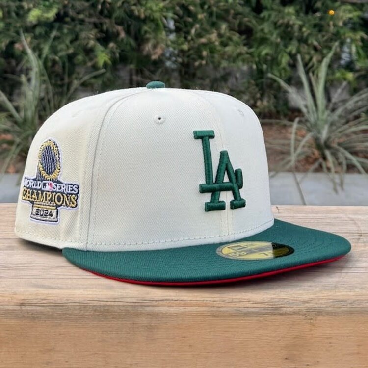 New Era LA Ivory/Dark Green 2024 WS Champs Trophy Red UV