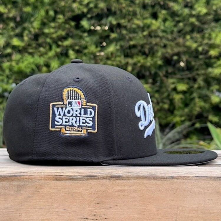 New Era Dodgers Wordmark Black White 2024 World Series SP