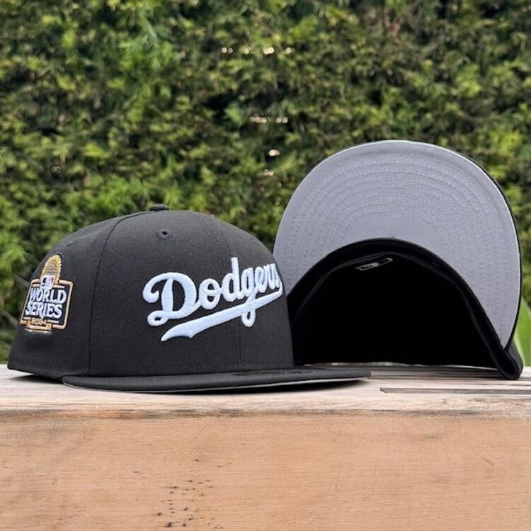 New Era Dodgers Wordmark Black White 2024 World Series SP