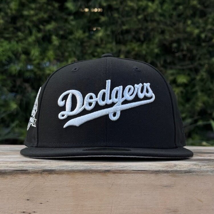 New Era Dodgers Wordmark Black Silver 2024 WS Champions