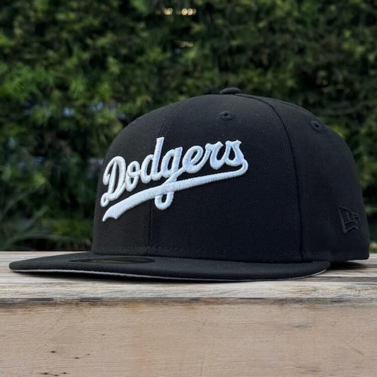 New Era Dodgers Wordmark Black Silver 2024 WS Champions
