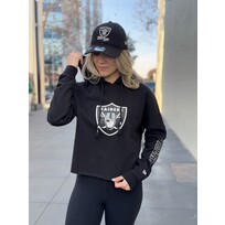 New Era Raiders W NE Black Crop Hoodie