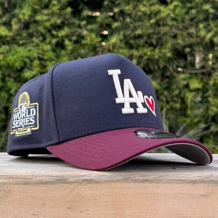 New Era LA Heart Navy/Maroon 2024 World Series 940 A-Frame