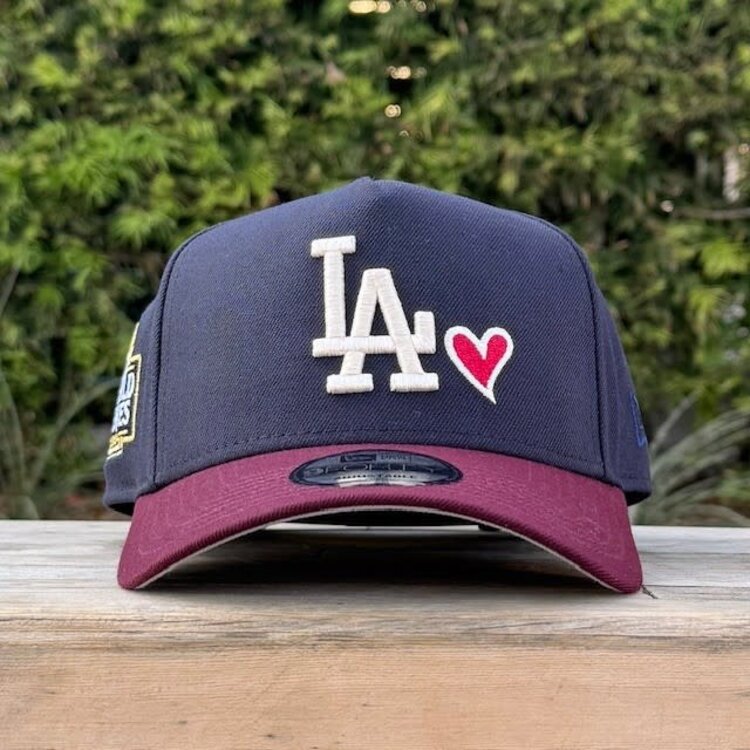 New Era LA Heart Navy/Maroon 2024 World Series 940 A-Frame