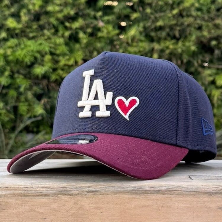 New Era LA Heart Navy/Maroon 2024 World Series 940 A-Frame