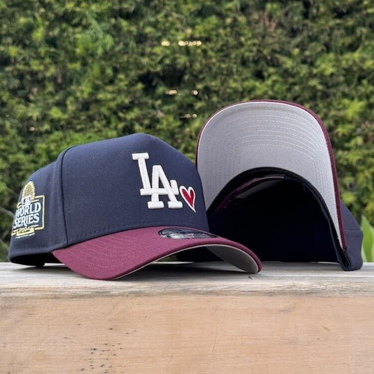 New Era LA Heart Navy/Maroon 2024 World Series 940 A-Frame