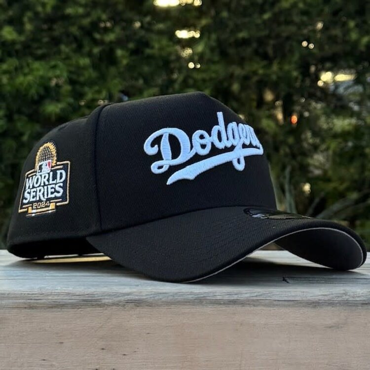 New Era Dodgers Wordmark Black White 2024 World Series SP 940AF