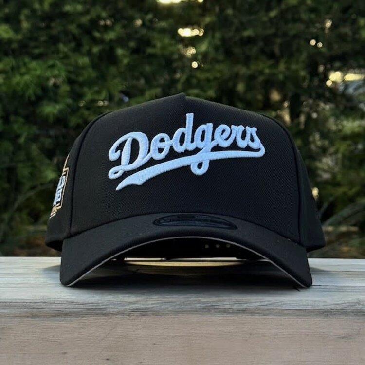 New Era Dodgers Wordmark Black White 2024 World Series SP 940AF