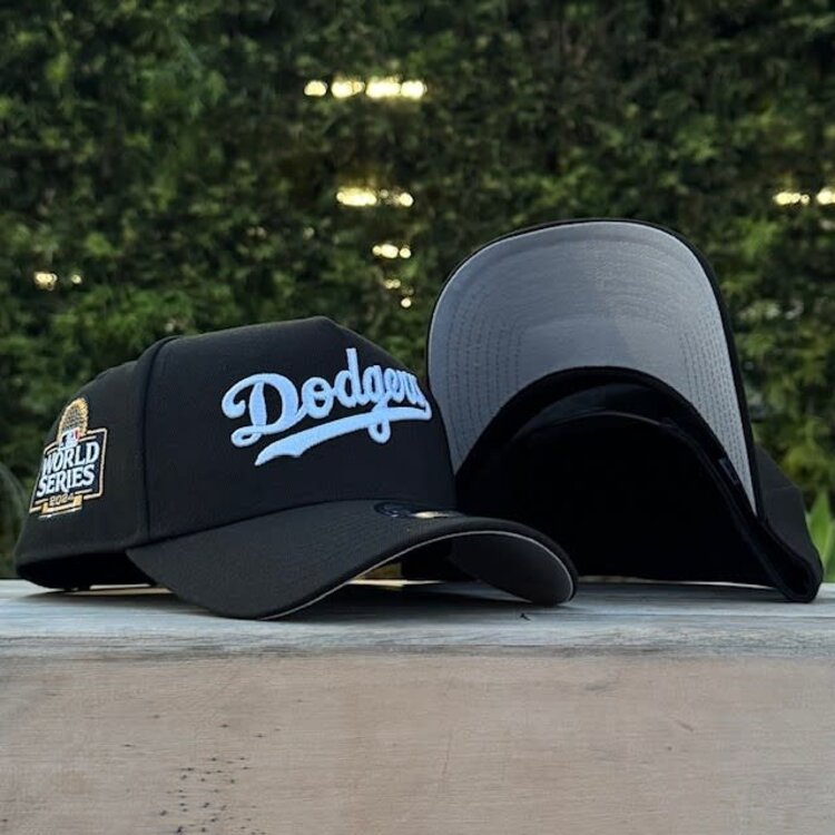 New Era Dodgers Wordmark Black White 2024 World Series SP 940AF