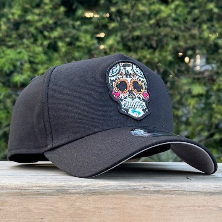 New Era LA Dodgers Black Sugar Skull 940 A-Frame