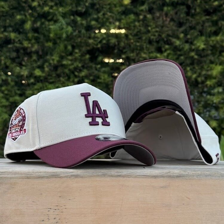 New Era LA Dodgers Stone/Maroon 60th Anniv 940 A-Frame