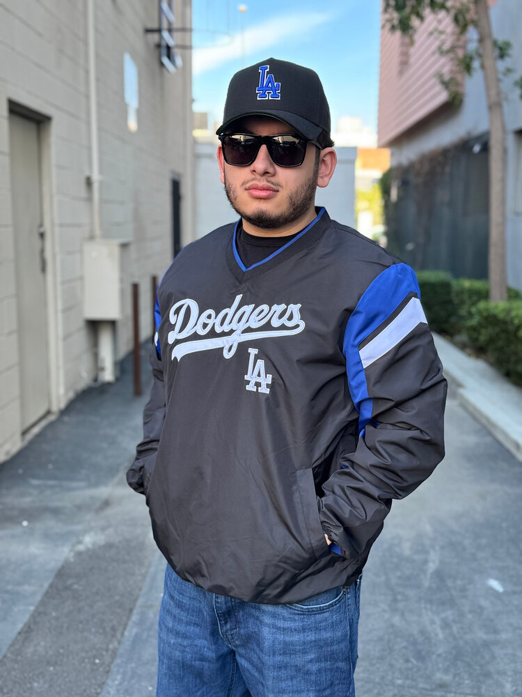 G-III LA Dodgers Men's G-III Black Double Coverage V-Neck Pullover