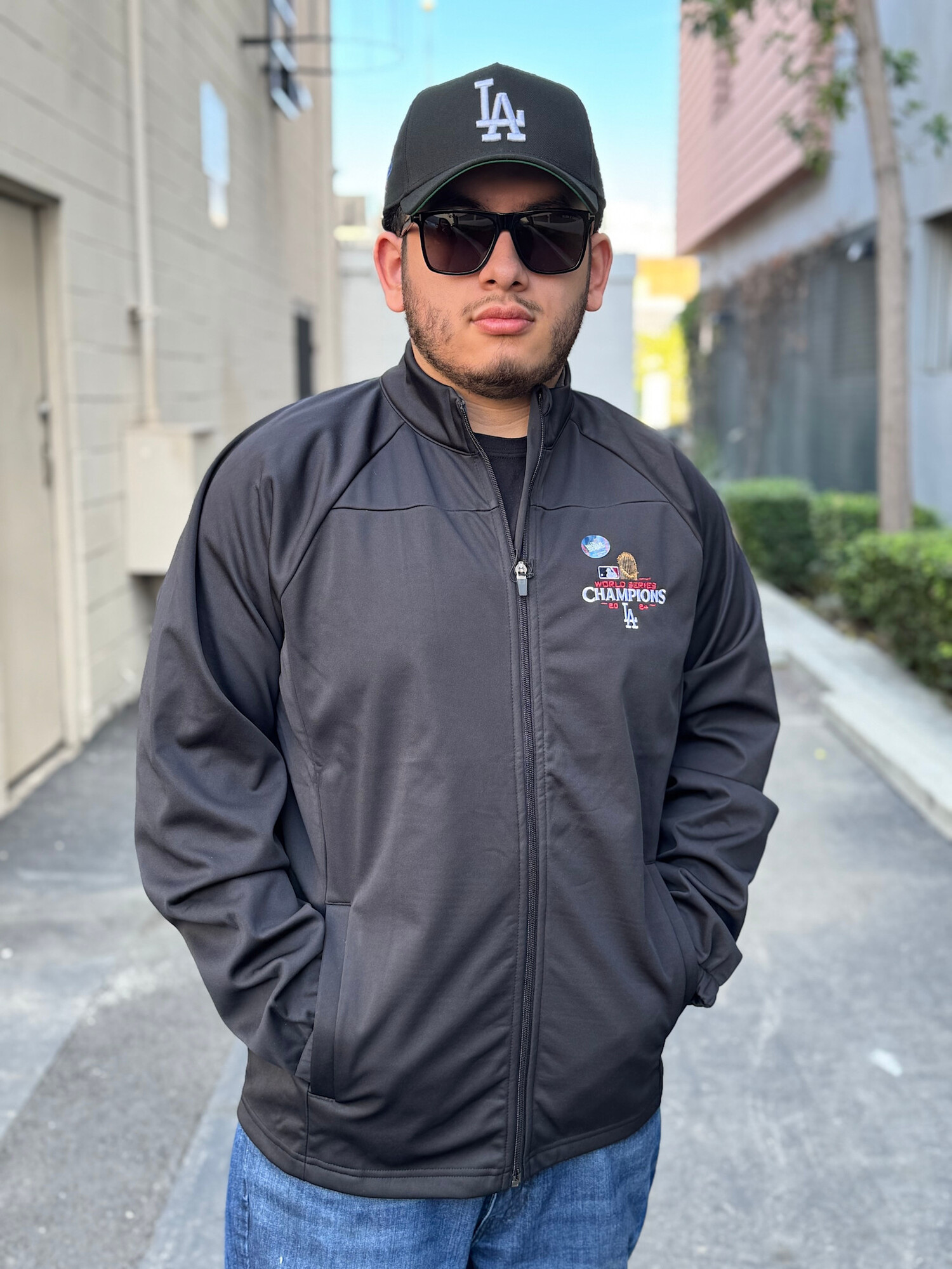 LA 2024 World Series Champs Black F/Z Jacket - The Locker Room of