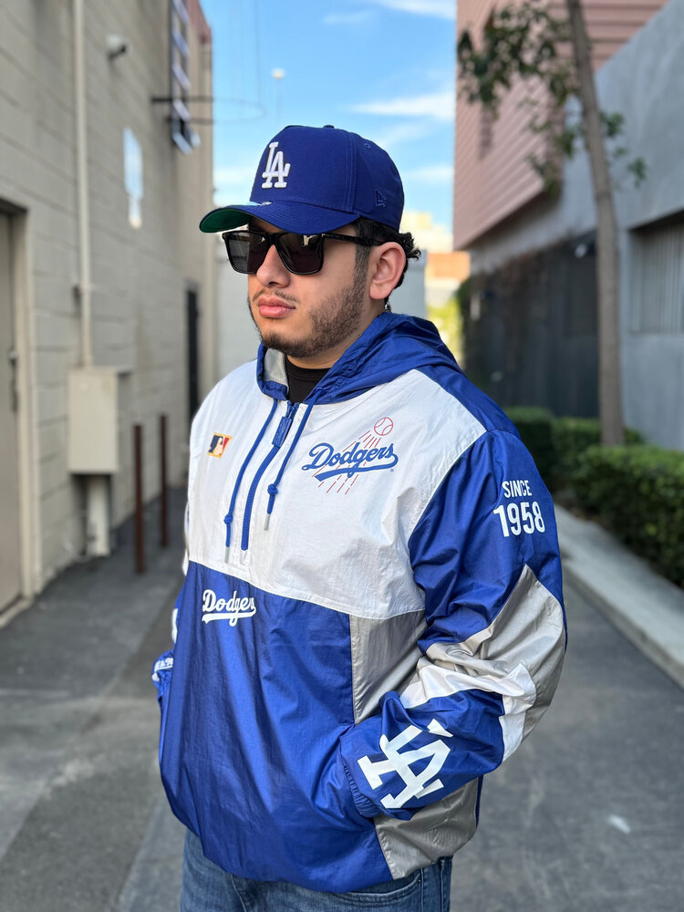 Mitchell and Ness LA Dodgers M&N Team Origins Pullover Anorak Royal/White