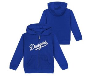 Dodgers Toddler Wordmark Full Zip Hoodie - The Locker Room of Downey